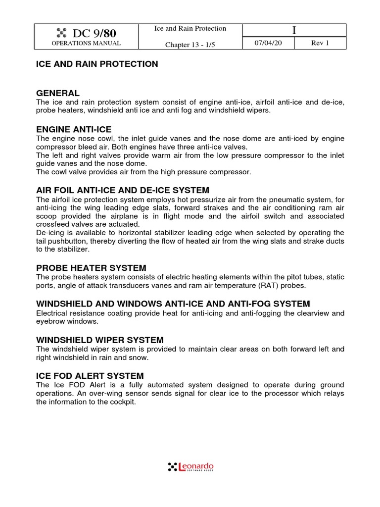 13 Ice and Rain Protection PDF Mechanical Engineering