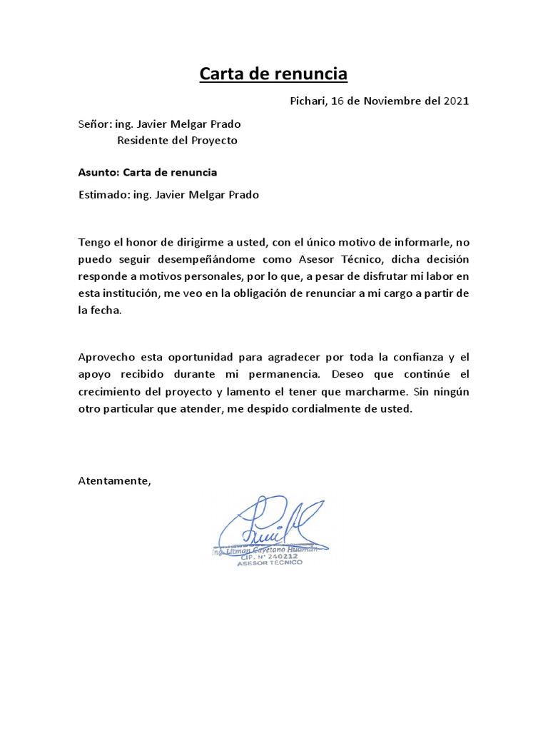 Carta Renun | PDF