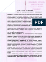 Constitución de sociedad responsabilidad limitada para prestación de servicios de contabilidad