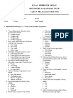 Ujian Semester Genap SD Negeri 019 Langsat Hulu