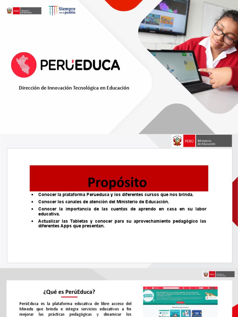 Conociendo la Plataforma PerúEduca | PDF | Método de enseñanza ...