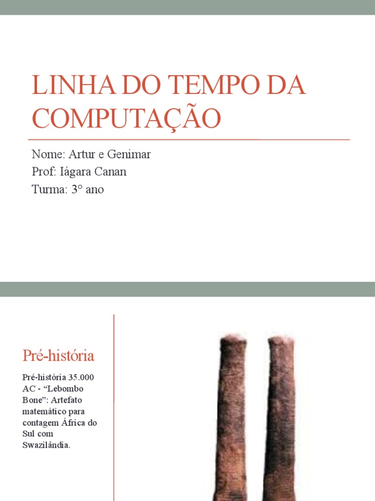 Linha Do Tempo Da Computação | PDF | PCs (computadores) | Ciência da ...
