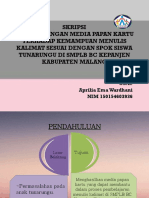 Skripsi Pengembangan Media Papan Kartu Terhadap Kemampuan Menulis Kalimat Sesuai Dengan Spok Siswa Tunarungu Di SMPLB BC Kepanjen Kabupaten Malang