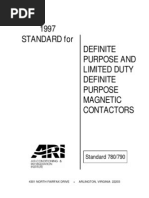 ARI Standard 780/790-1997, Definite Purpose and Limited Duty Definite Purpose Magnetic Contactors 