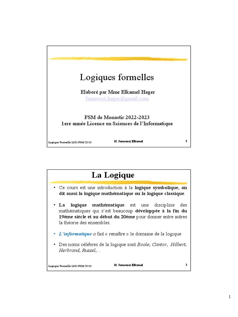 Introduction à la Logique Formelle | PDF | Logique | Déduction logique