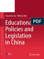 Educational Policies and Legislation in China by Xiaozhou Xu, Weihui Mei