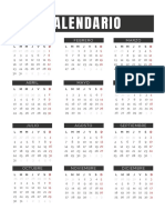 Calendario 2023 Anual Imprimible Simple Blanco