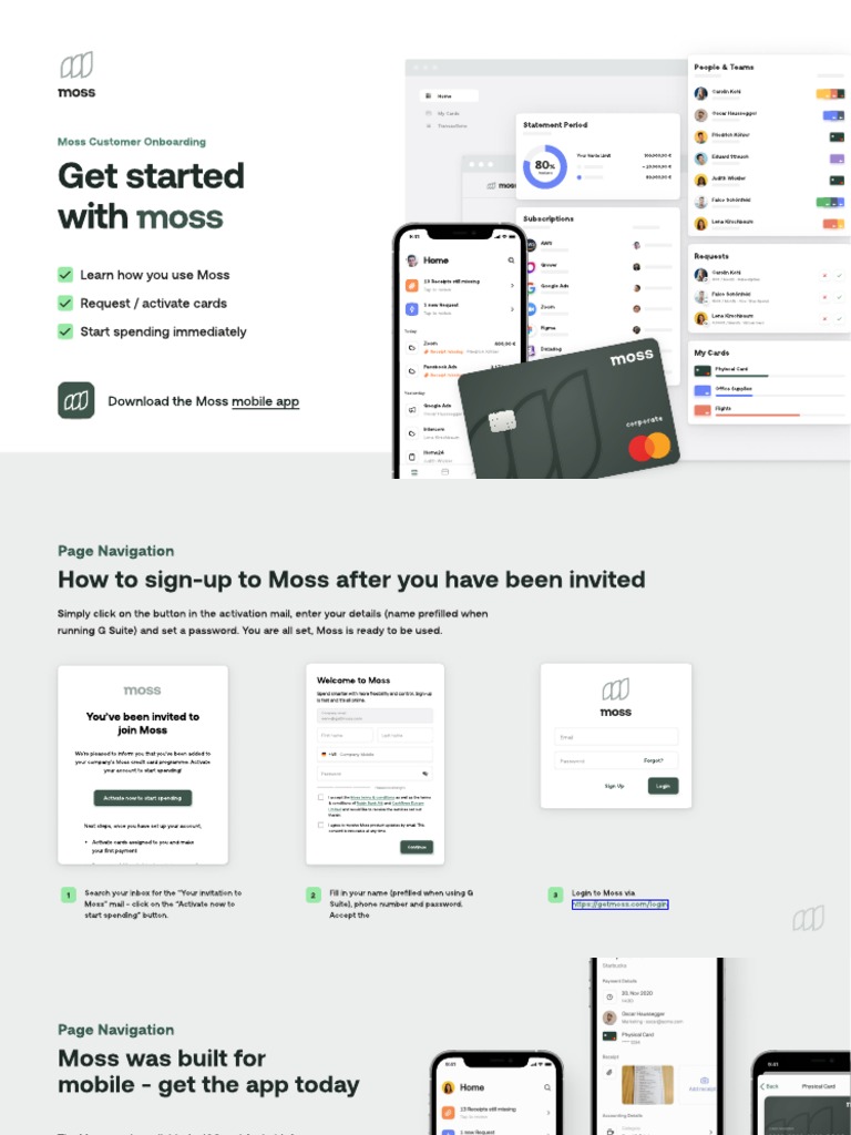 Moss Onboarding User | PDF | Receipt | Payments