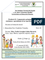 Componentes Pedagógicos en La Enseñanza de Las Artes. ANYV.20022022