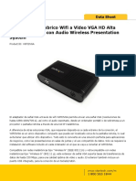 Extensor Inalámbrico Wifi A Vídeo VGA HD Alta Definición 720p Con Audio Wireless Presentation System