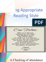 Using Appropriate Reading Styles