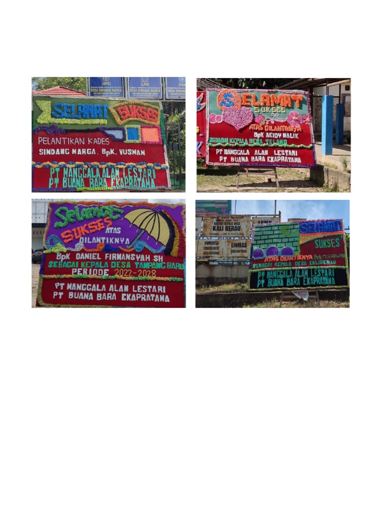 Ucapan Selamat Pelantikan Kades | PDF