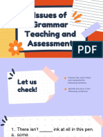 Issues of Grammar Teaching and Assessment
