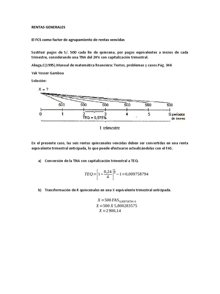 Rentas Generales y Factor Multiple PDF Economias Dinero