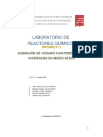 Cinética de oxidación de yoduro con peróxido de hidrógeno