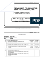 Delapan Perangkat Pembelajaran Madrasah Tsanawiyah / Mts Program Tahunan