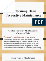 Performing Basic Preventive Maintenance