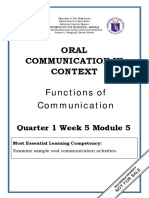 ORAL-COMMUNICATION Q1 W5 Mod5 Functions-Of-Communication
