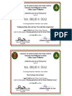 Certificate of Trainingseminar