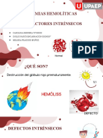 Anemias Hemoliticas Por Factores Intrínsecos