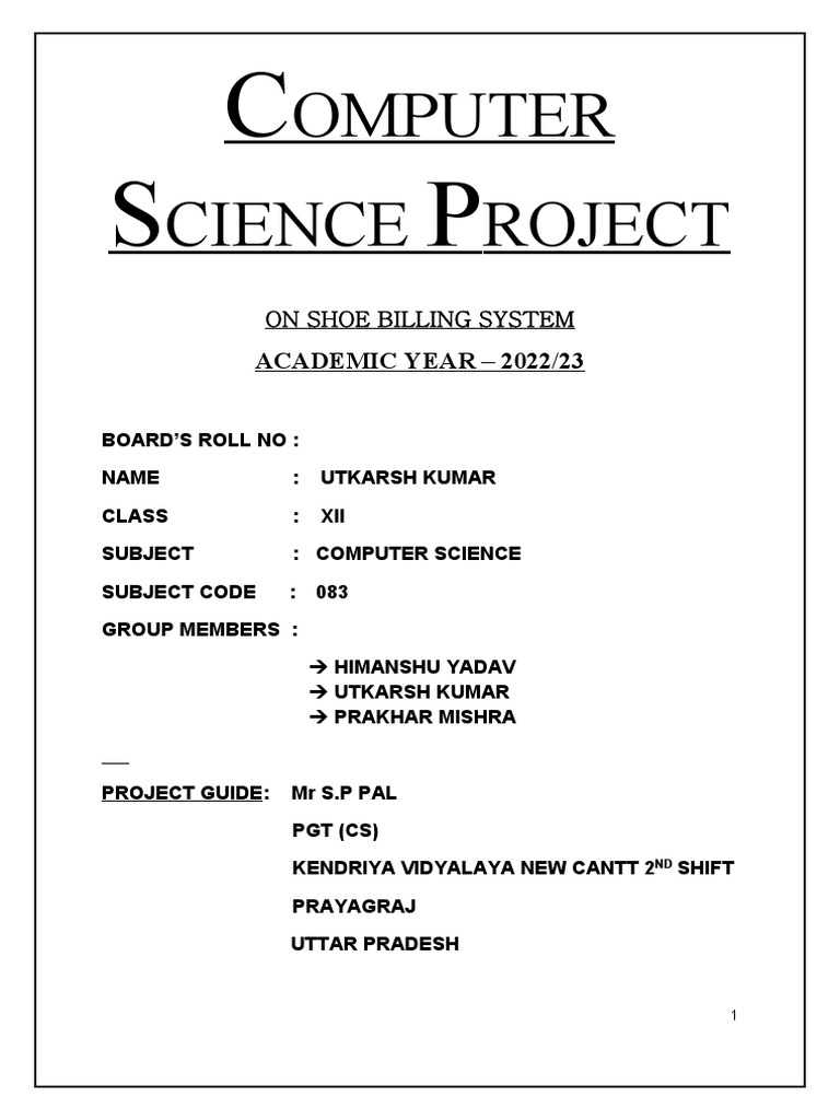 Shoe billing new utkarsh pdf computer programming advanced micro