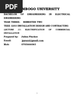 Lecture 11 Electrification of Commercial Installation