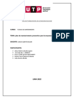 Curso: TEMA: Plan de Mantenimiento Preventivo para La Empresa Ferreiro Docente: Participantes