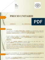 Precio Unitario Unidad 1 Ppto. y Prog. de Ob.