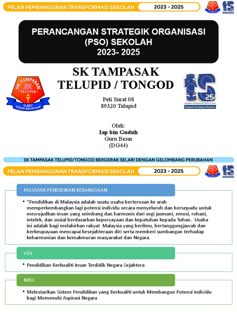 PSO SK Tampasak 2023 - 2025 | PDF