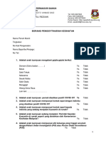 Borang Pengistiharan Kesihatan Nov 2021