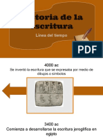 Linea del tiempo - Evolución de la escritura 