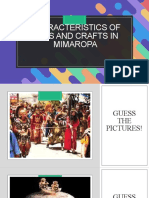 Characteristics of Arts & Crafts in MIMAROPA