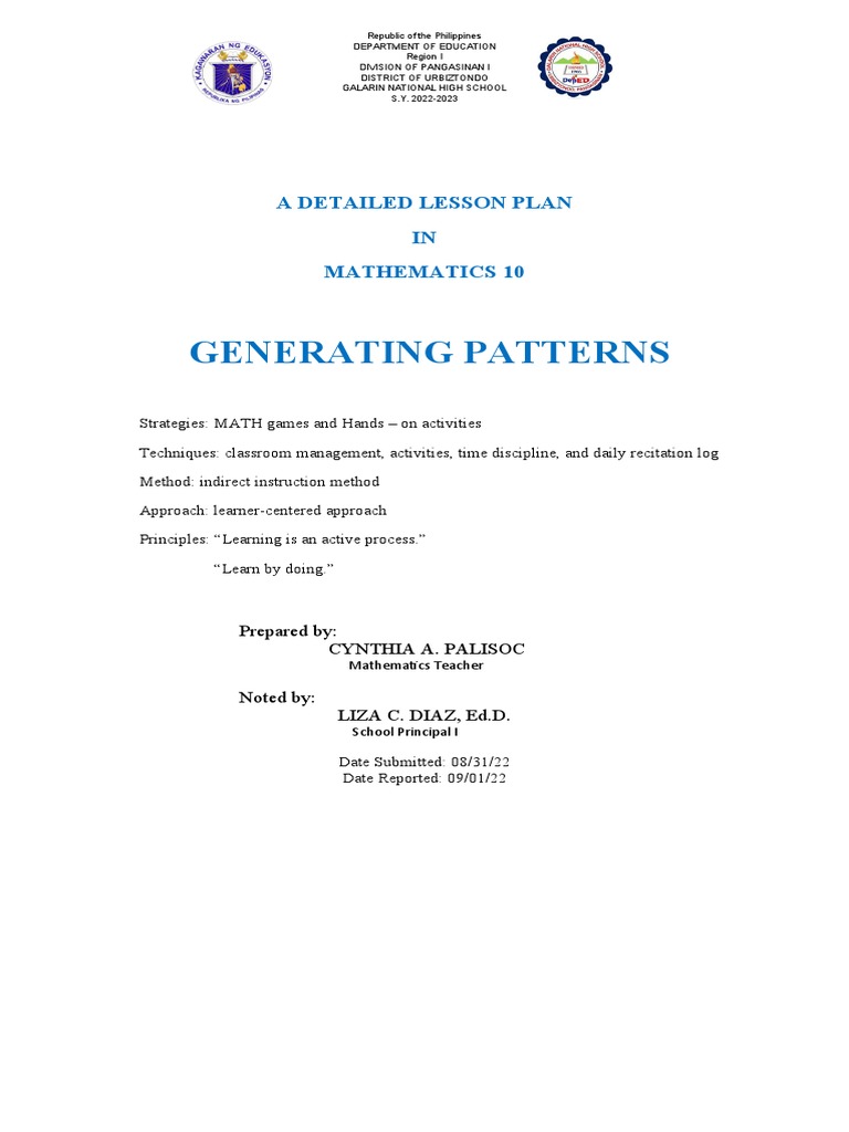 Generating Patterns LP1 | PDF | Learning | Mathematics