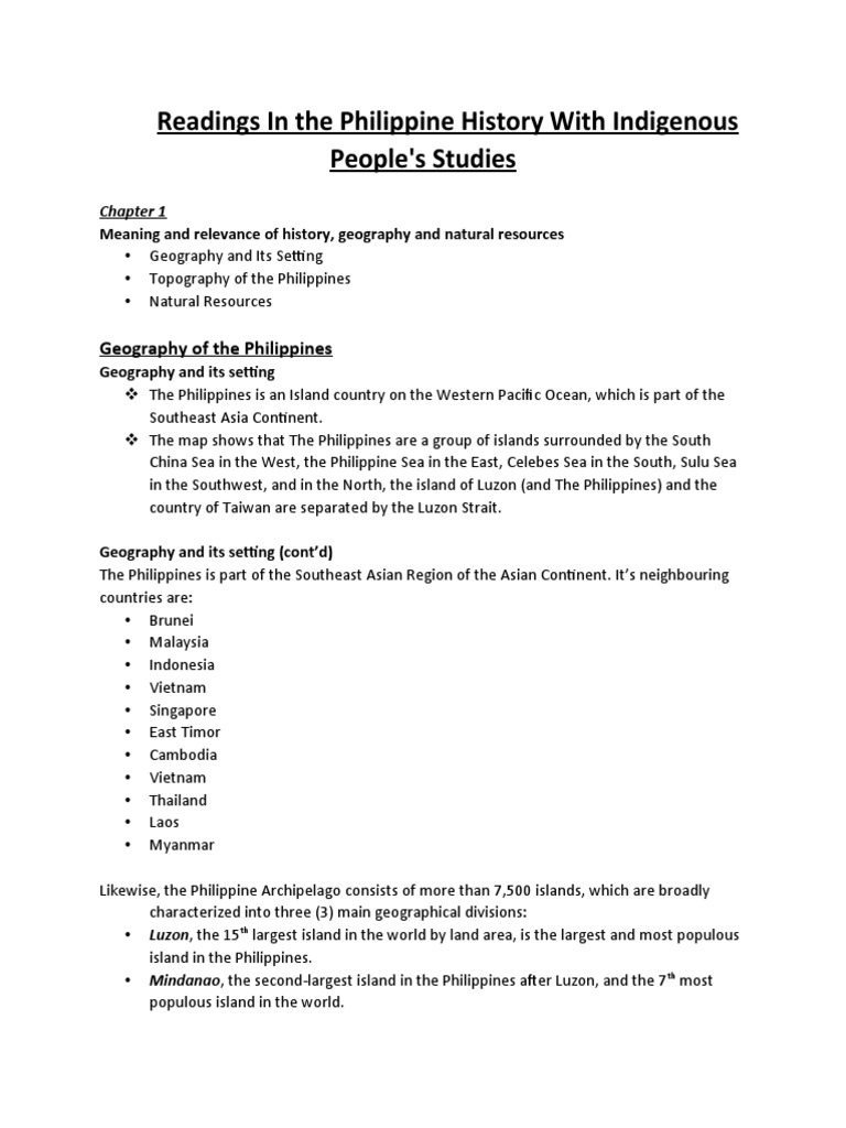 Indigenous Peoples in Philippine History | PDF | Philippines