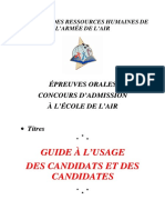 Guide Entretien À L'usage Des Candidats Et Candidates TIT