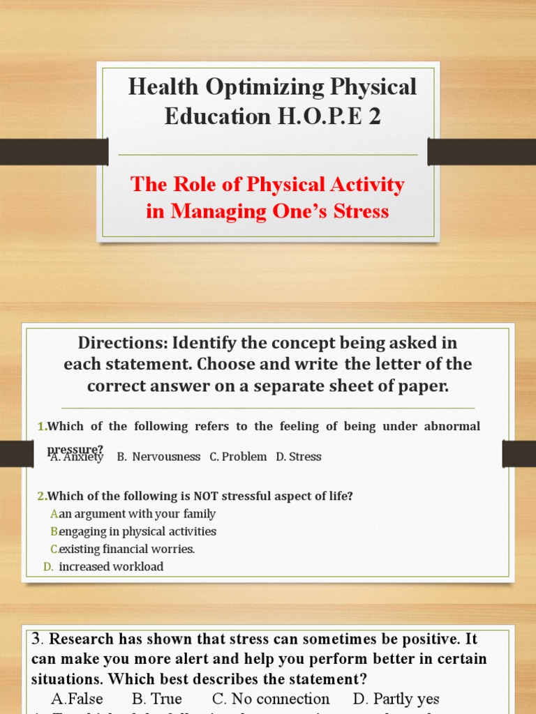 Grade 11-Quarter 2-Module 1 (Pre-Assessment) | PDF | Stress (Biology ...