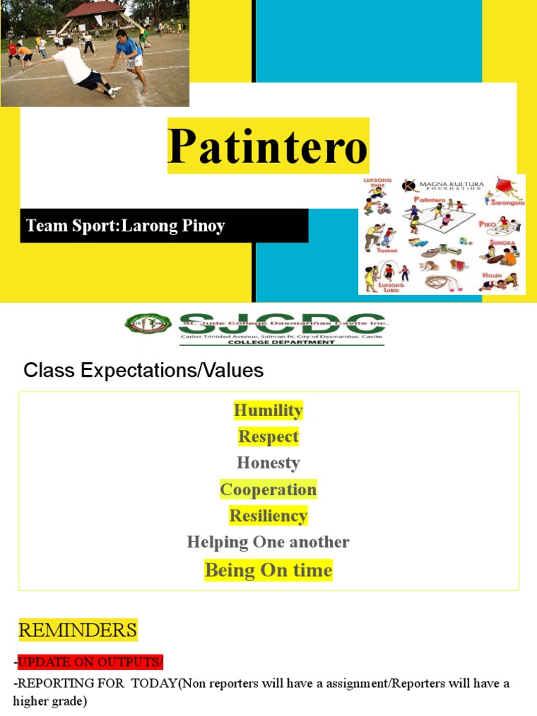 Patintero: Rules, History, and Benefits | PDF | Career & Growth
