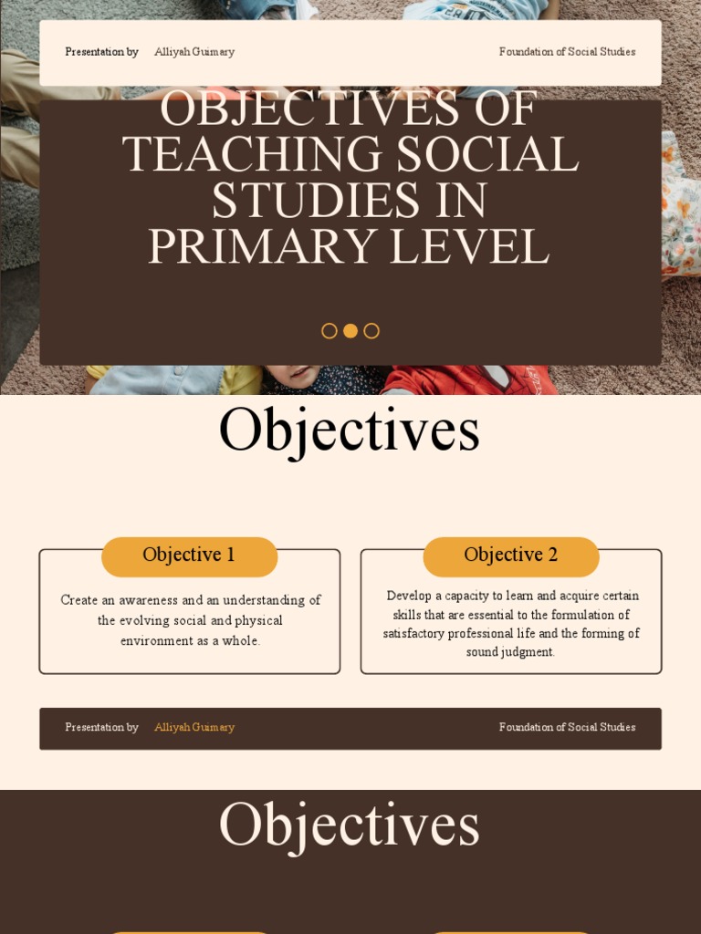 Objectives of Teaching Social Studies | PDF | Career & Growth | Social ...