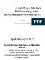 Pengenalan Napza Dan Tata Cara Deteksi Dini Penyalahgunaan Dengan Instrumen ASSIST