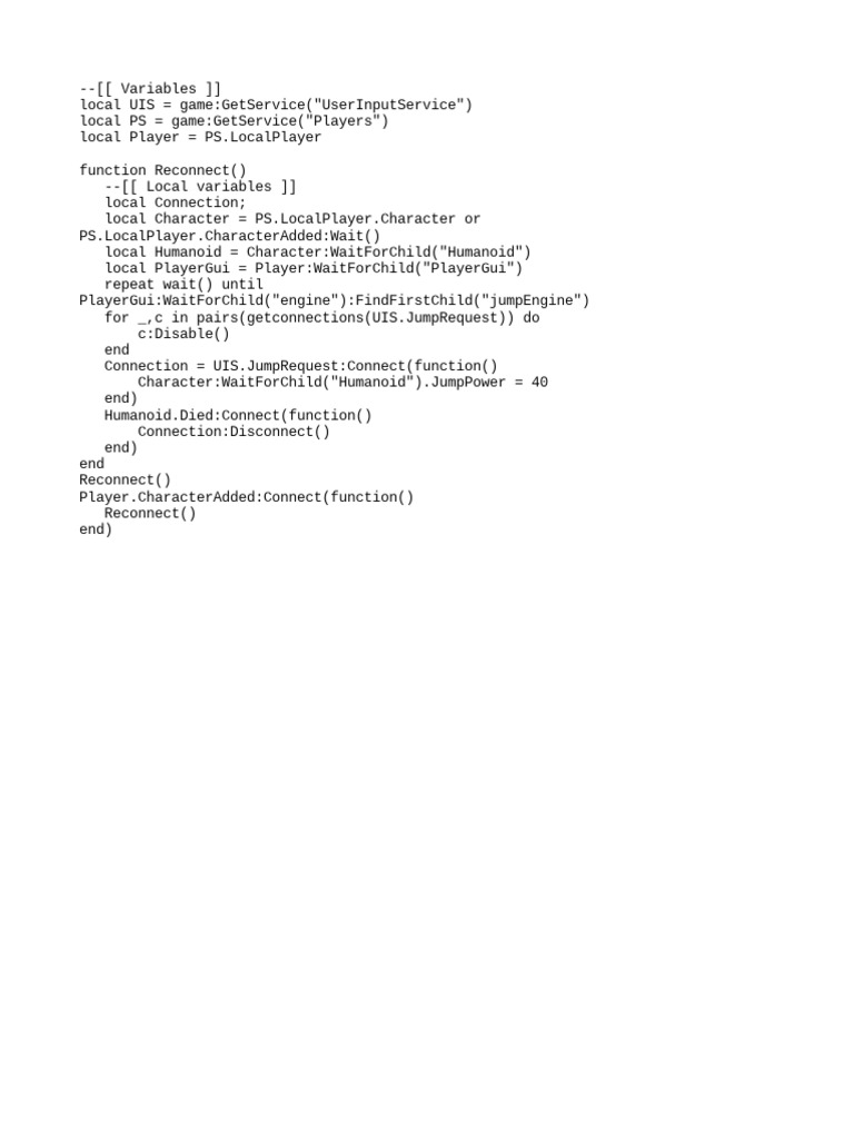 Auto Bhop Script for Roblox Nextbots | PDF