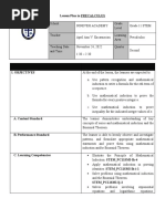 Lesson Plan - Precal