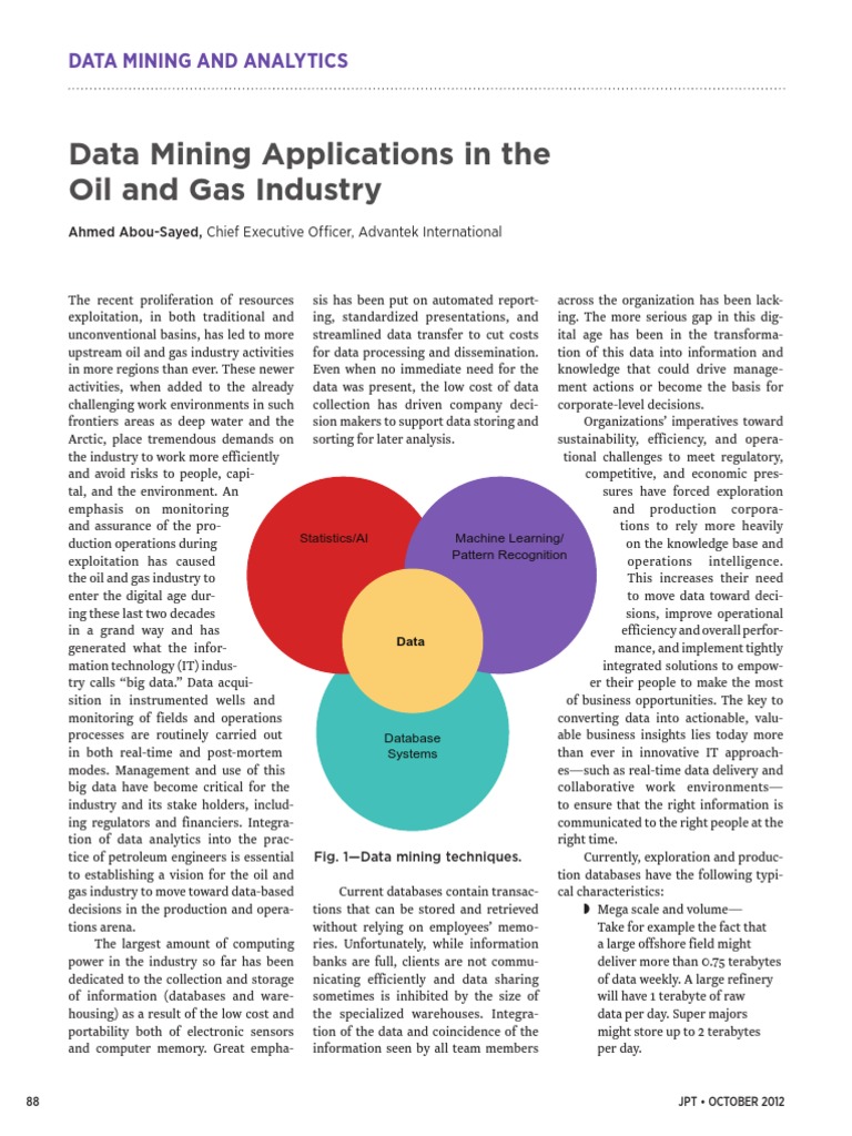 Data Mining in Oil and Gas Exploration | PDF | Analytics | Cluster Analysis