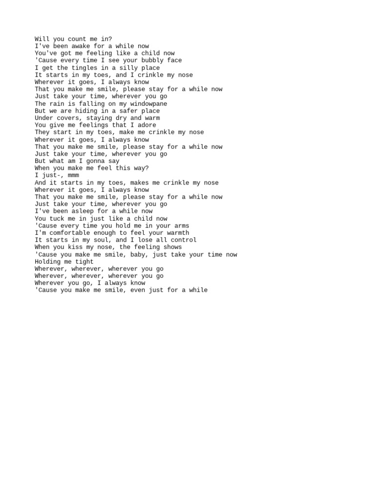 Bubbly Lyrics PDF