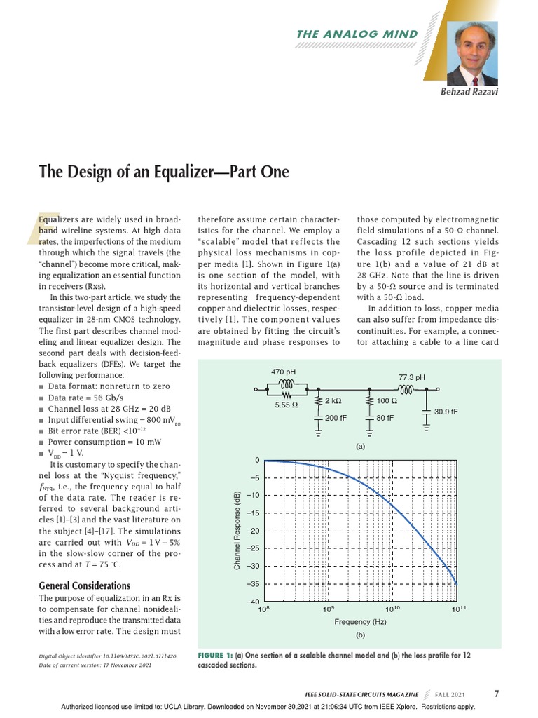 High-Speed Equalizer Design in 28-nm CMOS | PDF | Equalization (Audio ...