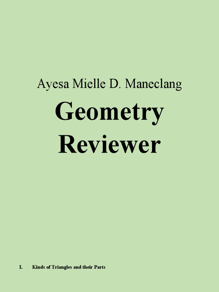 Geometry Reviewer Download Free Pdf Area Triangle