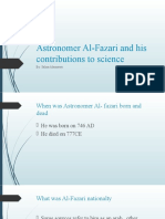 Astronomer Al-Fazari and His Contributions To Science