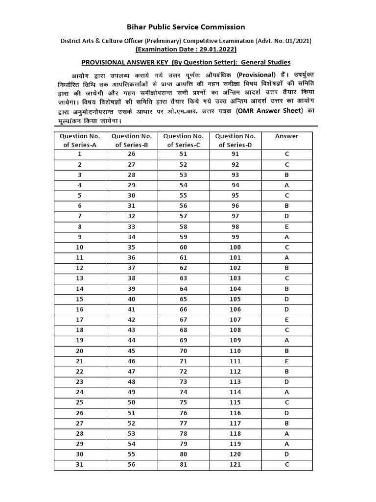 Bihar Public Service Commission | PDF