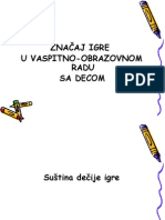 Znacaj Igre U Radu Sa Decom