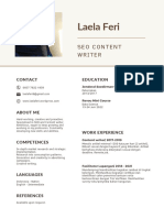 Warm Neutrals Modern Simple Resume