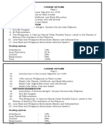 Course Outline - Rizal